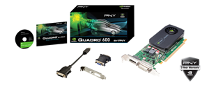 PNY Quadro VCQ600-PB Low Profile Graphics Card